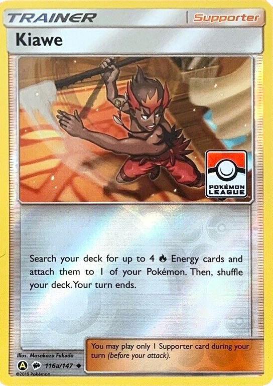 Burning Shadows Kiawe [League] Pokémon card